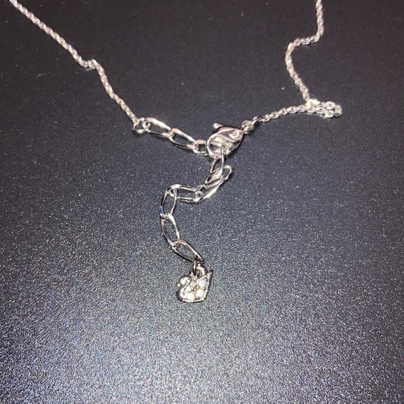 Swarovski LOVE Necklace. White & Red Crystals. 17 inches total length of Chain. - Picture 5 of 7